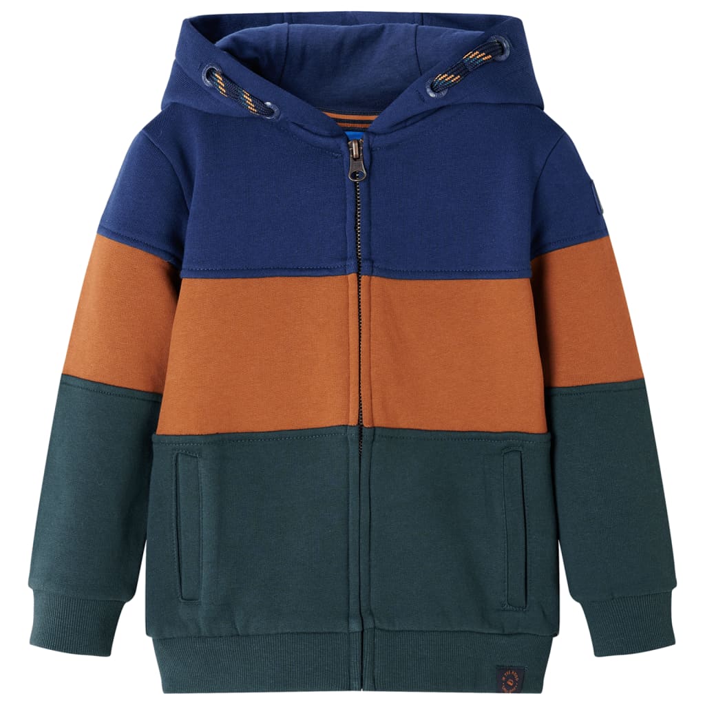 Sweat-shirt à capuche et fermeture éclair pour enfants 92