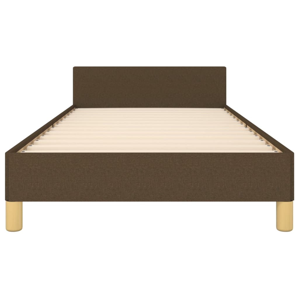 vidaXL Cadre de lit sans matelas marron foncé 90x190 cm tissu