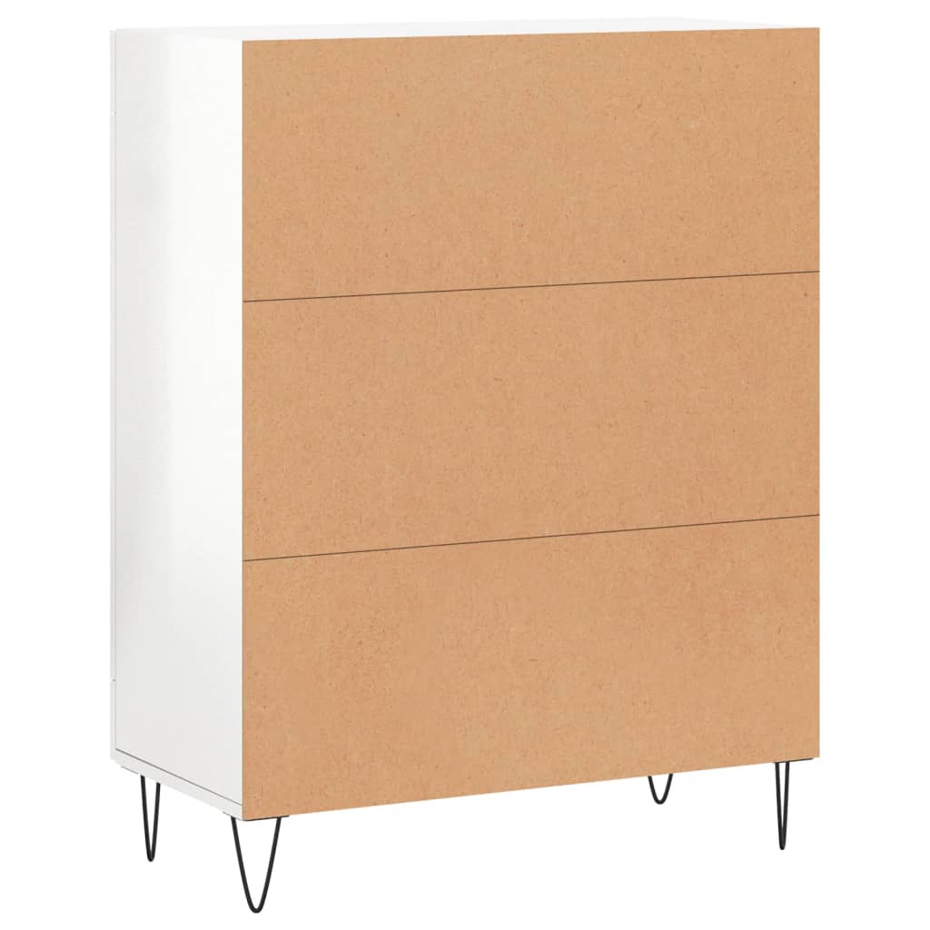 vidaXL Buffet Blanc brillant 69,5x34x90 cm Bois d'ingénierie