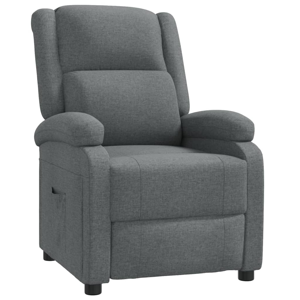 vidaXL Fauteuil inclinable Gris foncé Tissu