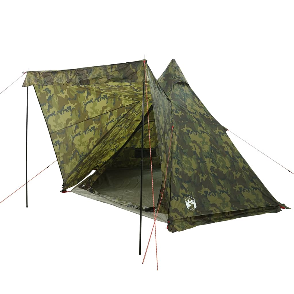 vidaXL Tente familiale tipi 6 personnes camouflage imperméable