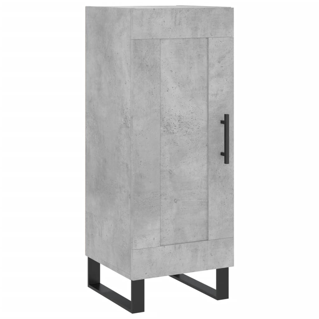 vidaXL Buffet Gris béton 34,5x34x90 cm Bois d'ingénierie