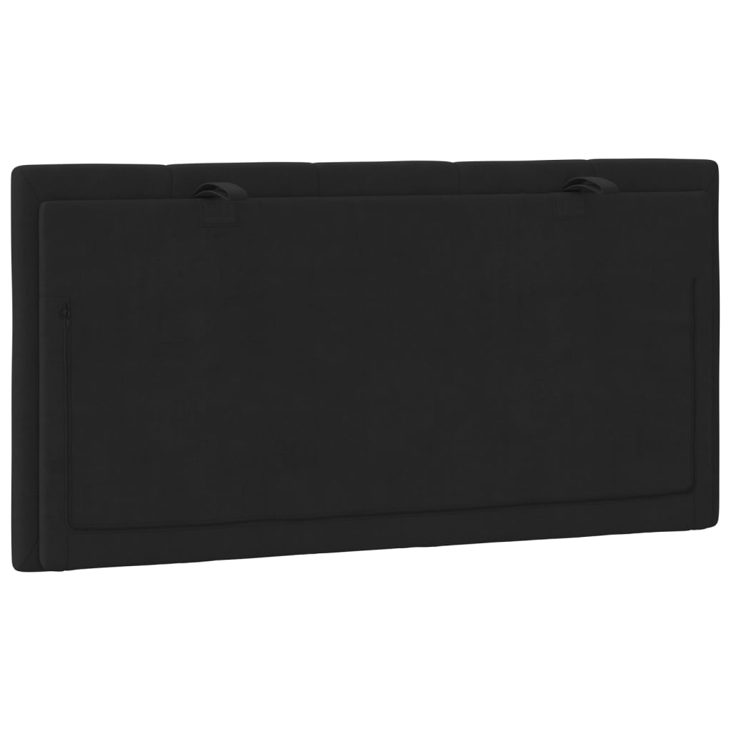 vidaXL Coussin de tête de lit noir 100 cm velours