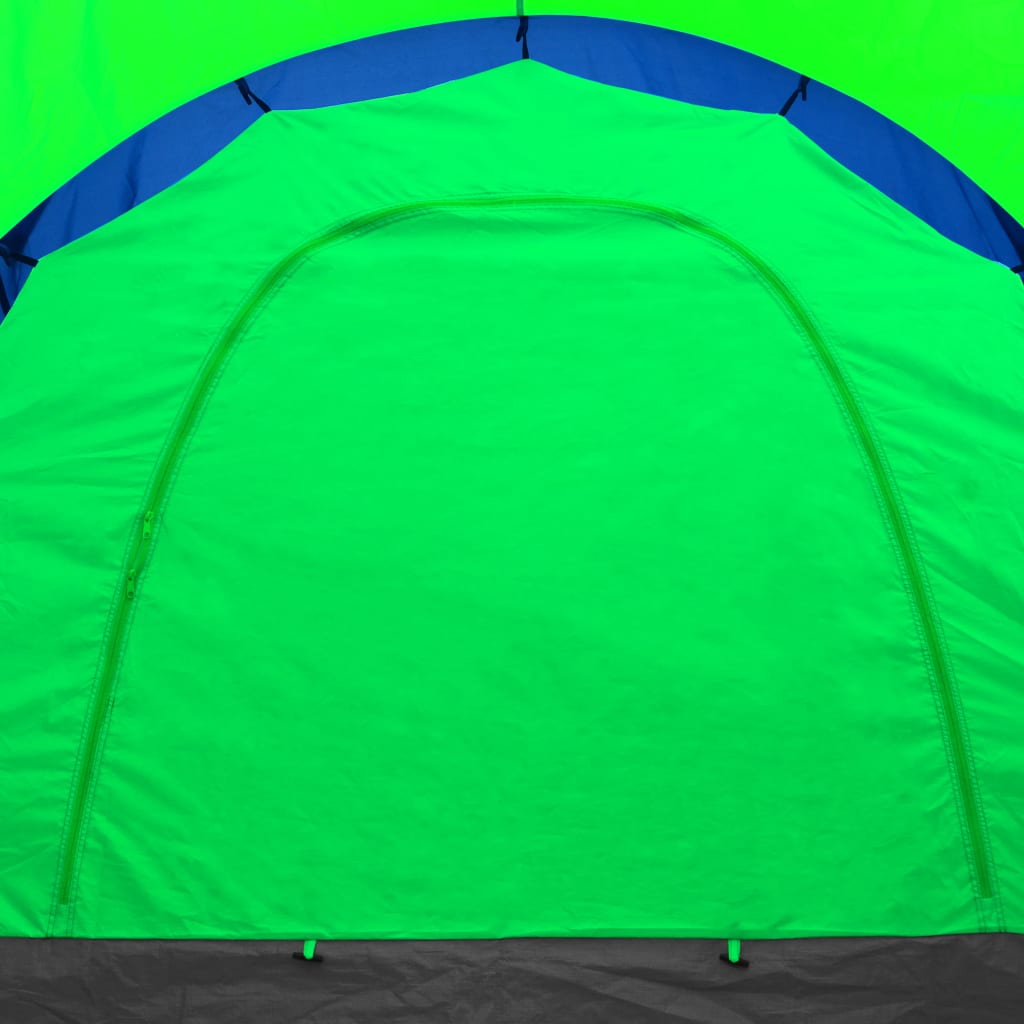 vidaXL Tente de camping 9 personnes Bleu et Vert