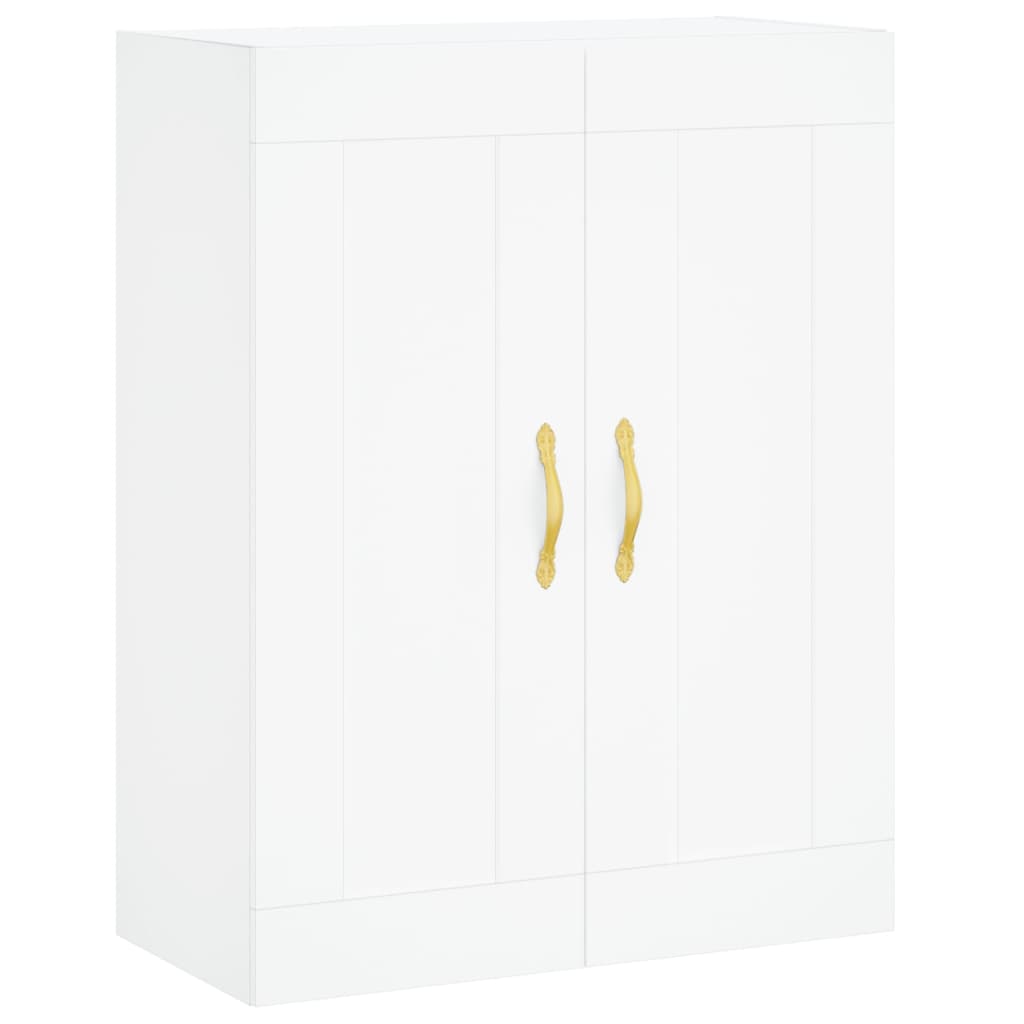 vidaXL Armoires murales 2 pcs blanc bois d'ingénierie