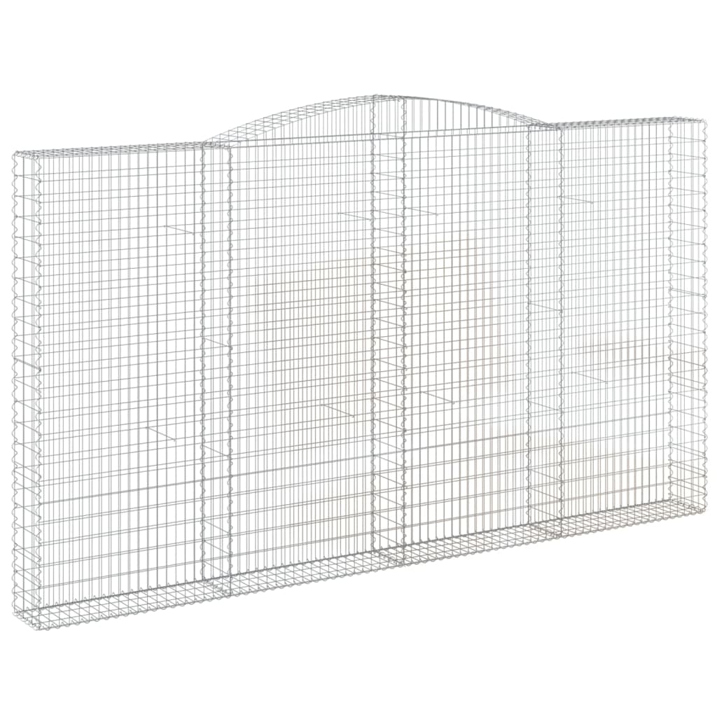 vidaXL Paniers à gabions arqués 7 pcs 400x30x220/240 cm Fer galvanisé