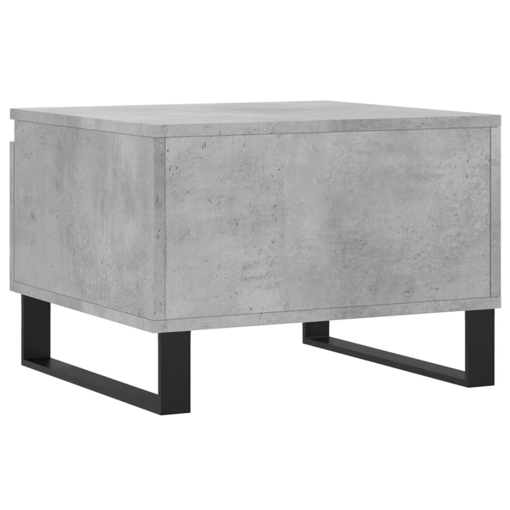 vidaXL Table basse gris béton 50x46x35 cm bois d'ingénierie