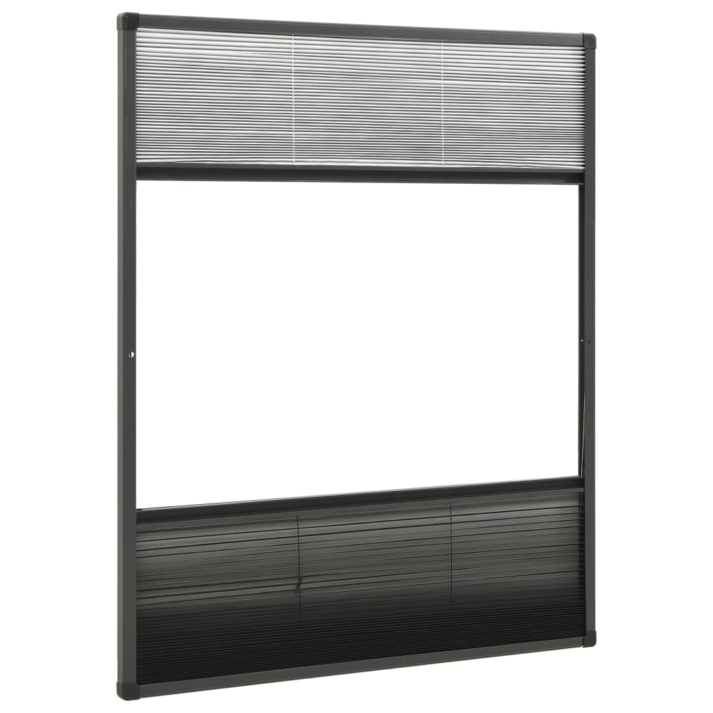 vidaXL Moustiquaire plissée pour fenêtre Aluminium 60x80cm avec auvent