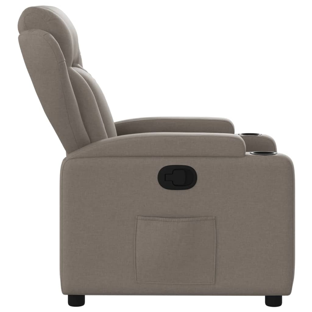 vidaXL Fauteuil inclinable Taupe Tissu