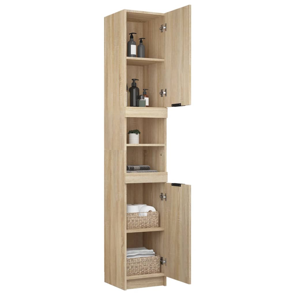 vidaXL Armoire salle de bain chêne sonoma 32x34x188,5 cm