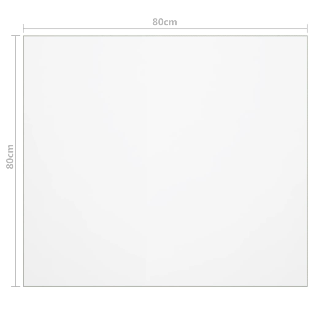 vidaXL Protecteur de table mat 80x80 cm 2 mm PVC