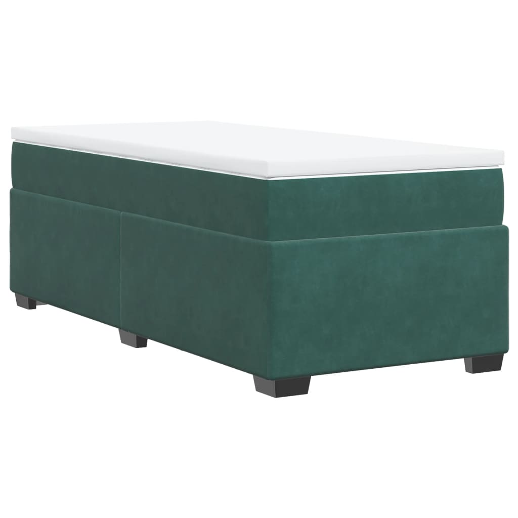 vidaXL Sommier à lattes de lit avec matelas Vert foncé 90x190 cm