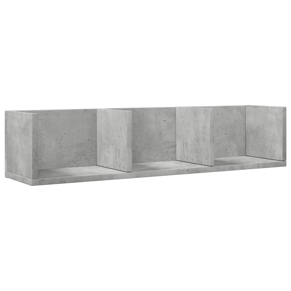 vidaXL Armoire murale gris béton 75x18x16,5 cm bois d'ingénierie