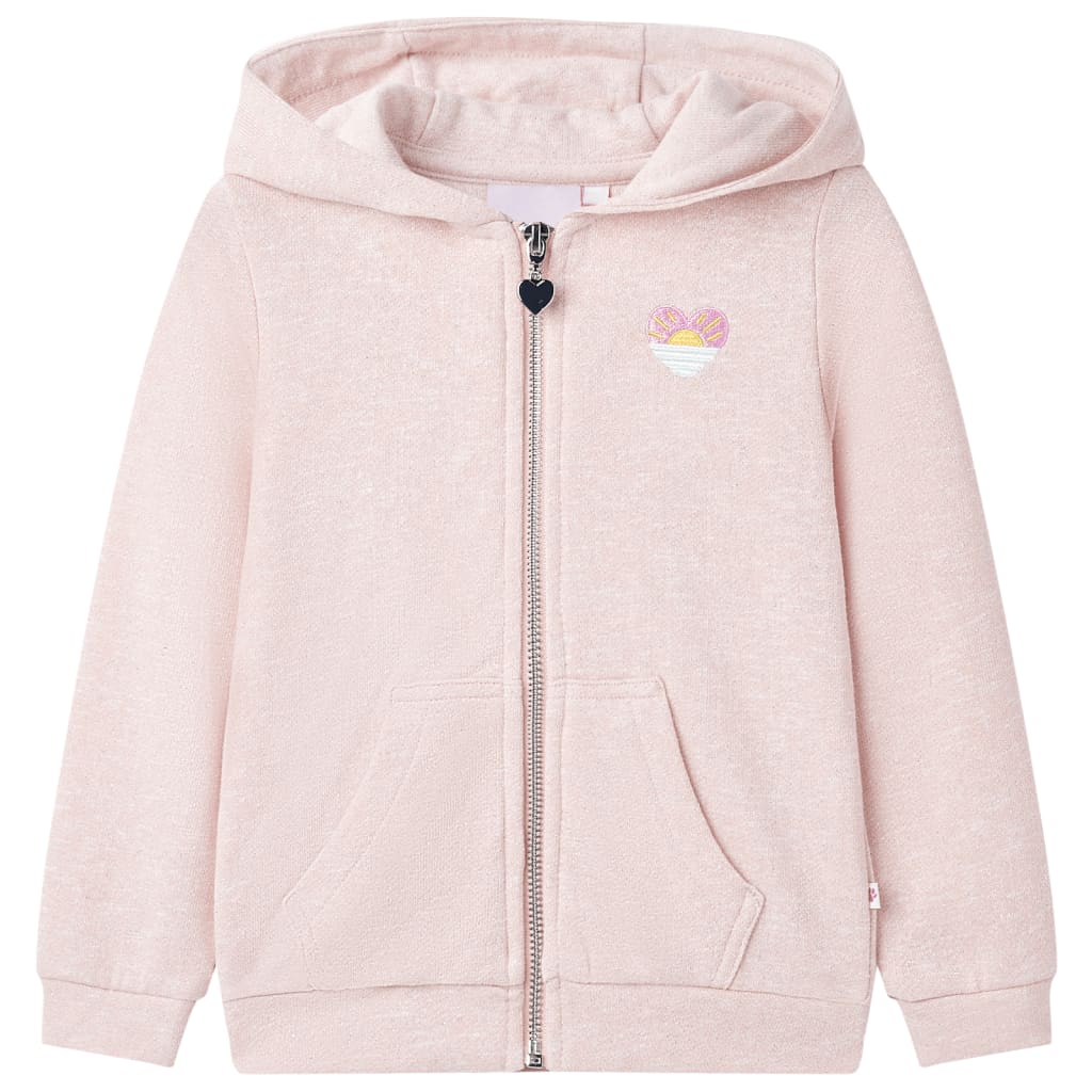 Sweatshirt à capuche avec fermeture éclair pour enfants 128