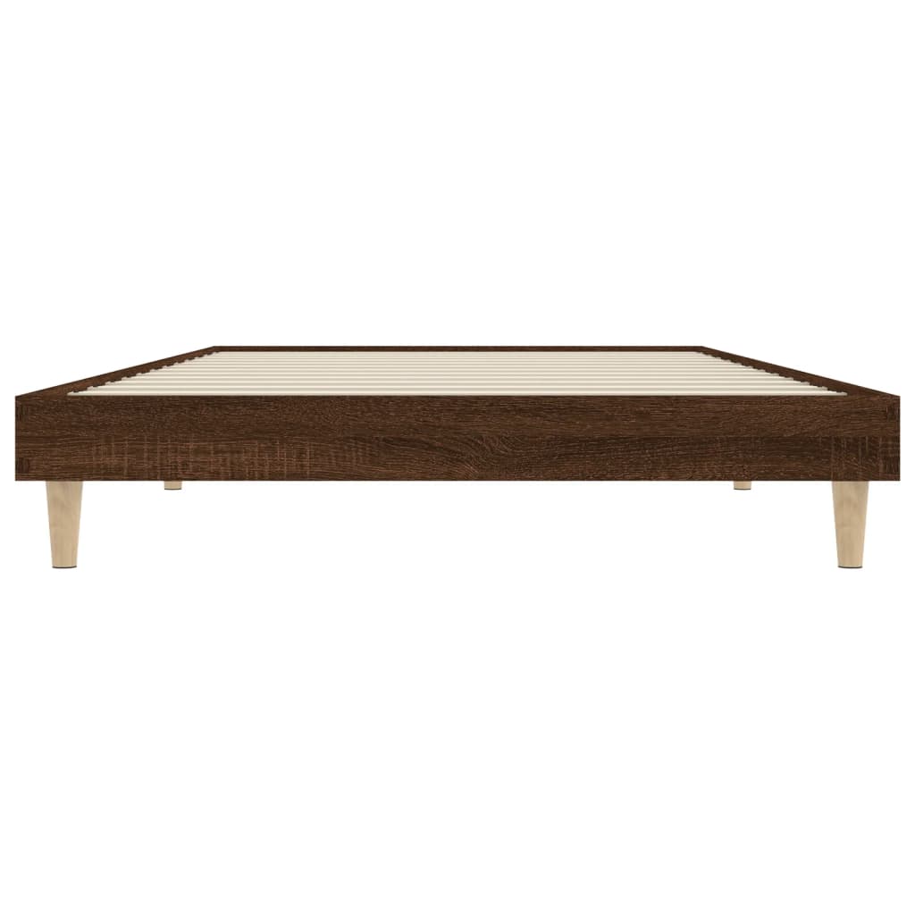 vidaXL Cadre de lit sans matelas chêne marron 90x200cm bois ingénierie