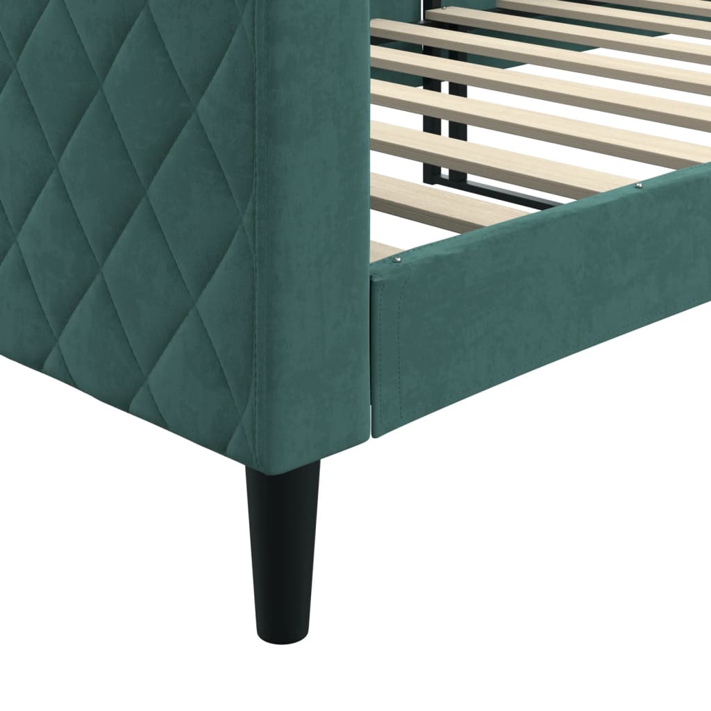 vidaXL Lit de repos vert foncé 80x200 cm velours