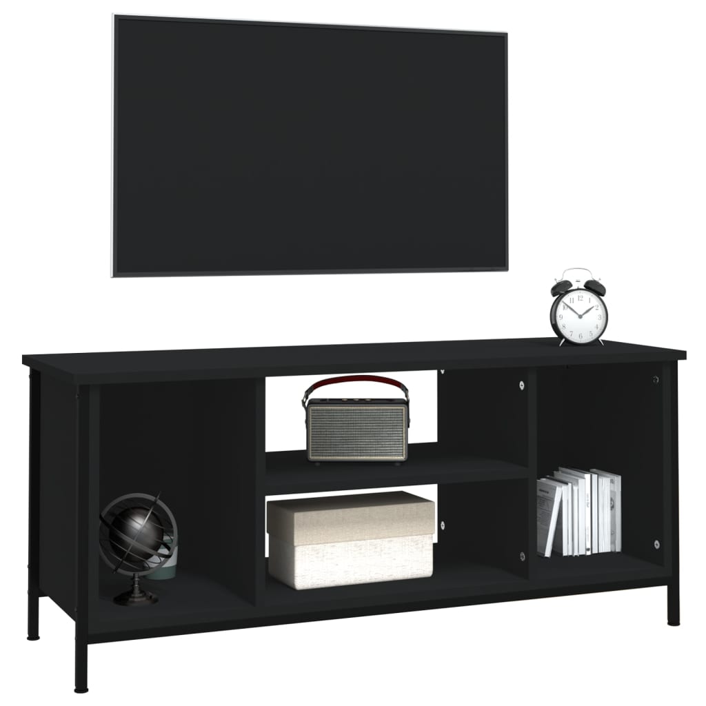 vidaXL Meuble TV noir 102x35x45 cm bois d'ingénierie