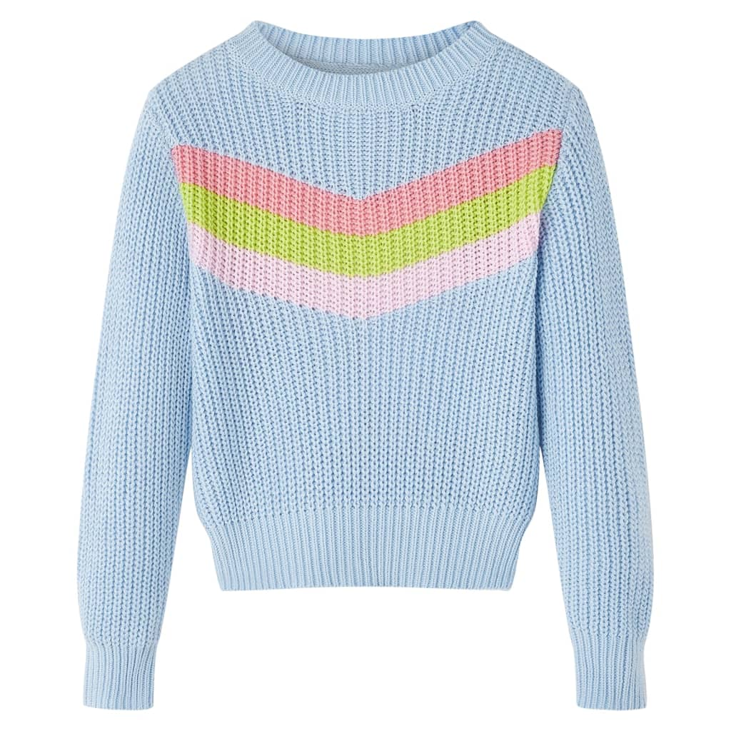 Pull-over tricoté pour enfants bleu 104