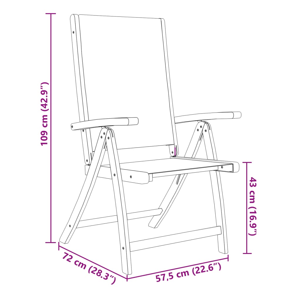 vidaXL Ensemble à manger de jardin 9pcs bois d'acacia solide textilène