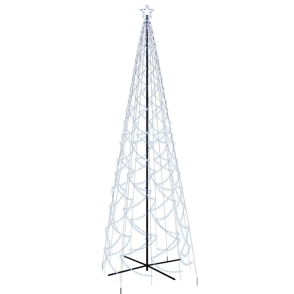 vidaXL Arbre de Noël cône 1400 LED Blanc froid 160x500 cm