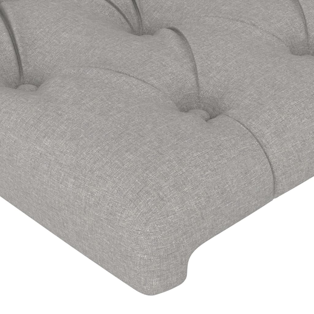 vidaXL Tête de lit avec oreilles Gris clair 163x23x78/88 cm Tissu