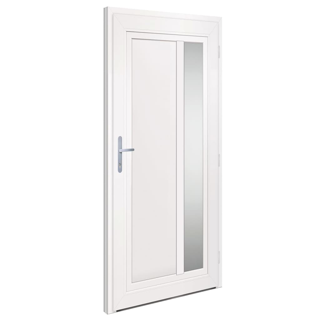 vidaXL Porte d'entrée Blanc 98x200 cm PVC