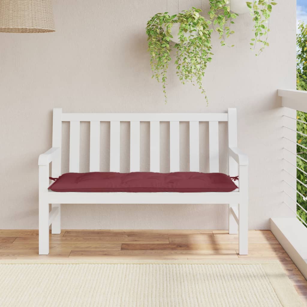 vidaXL Coussin de banc de jardin rouge bordeaux mélangé tissu