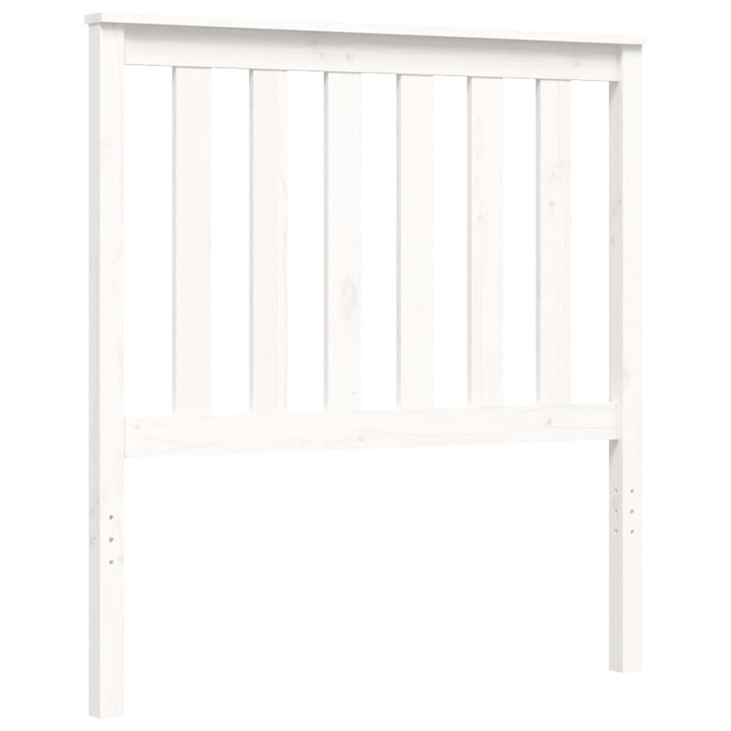 vidaXL Cadre de lit sans matelas blanc 90x200 cm bois massif