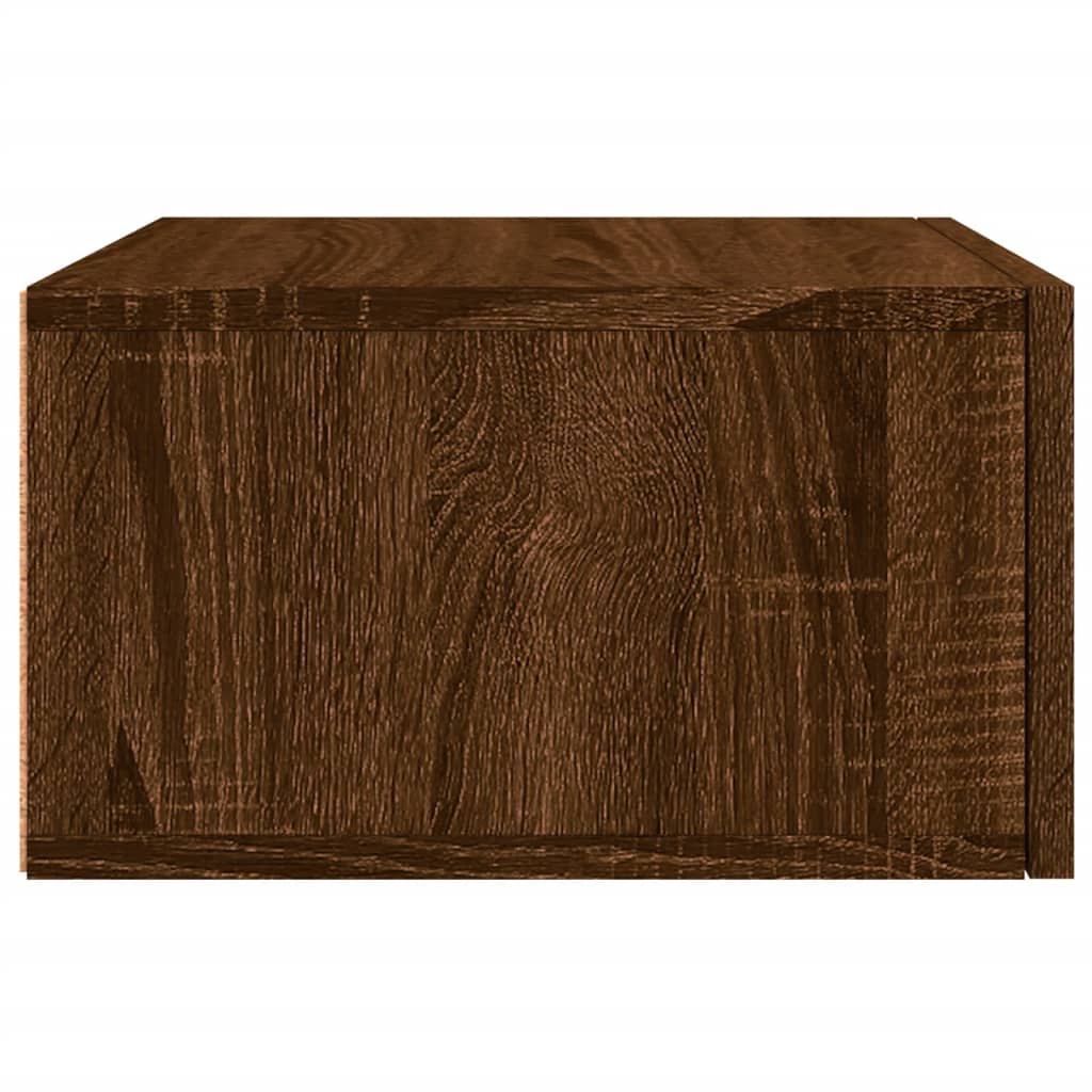 vidaXL Table de chevet murale chêne marron 35x35x20 cm