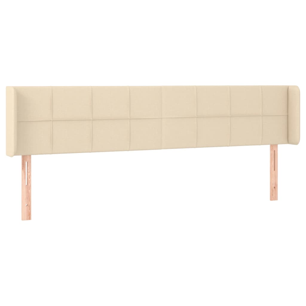 vidaXL Tête de lit à LED Crème 163x16x78/88 cm Tissu