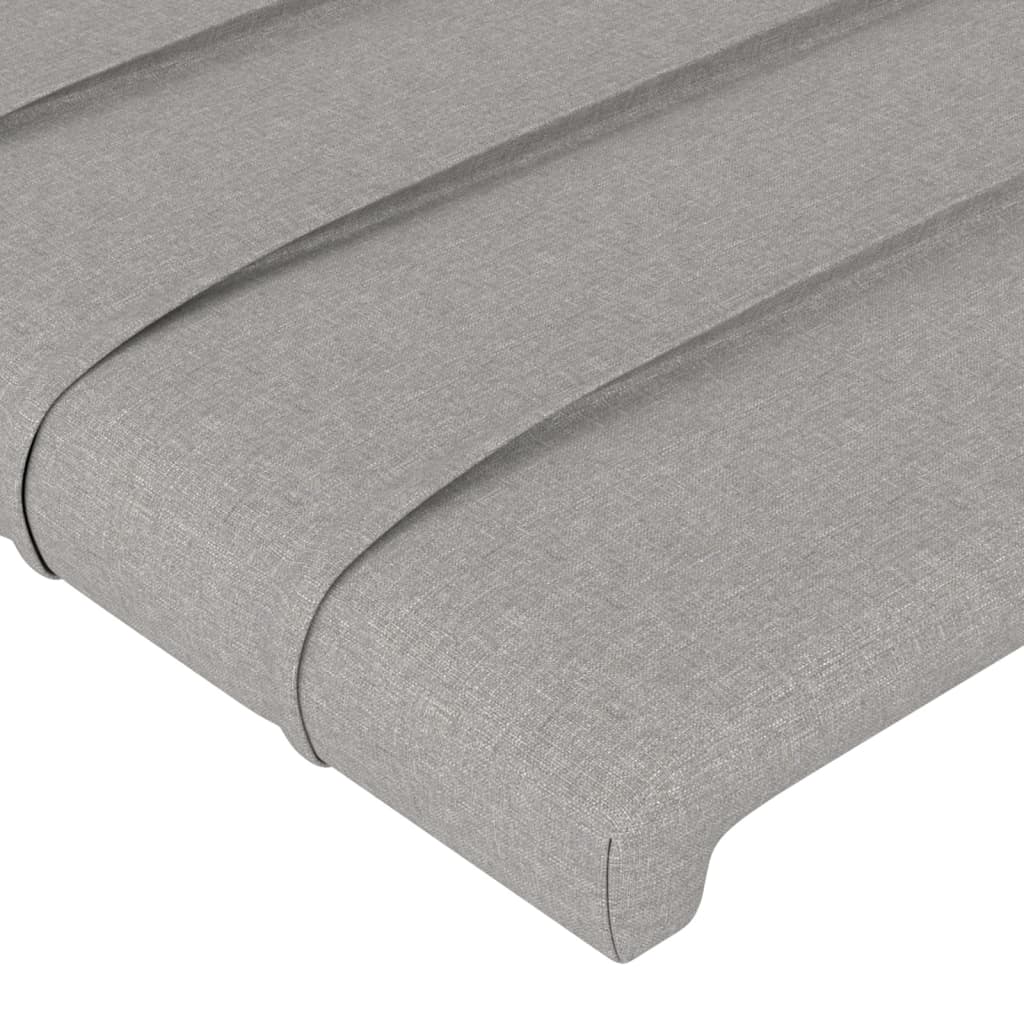 vidaXL Tête de lit avec oreilles Gris clair 163x16x78/88 cm Tissu