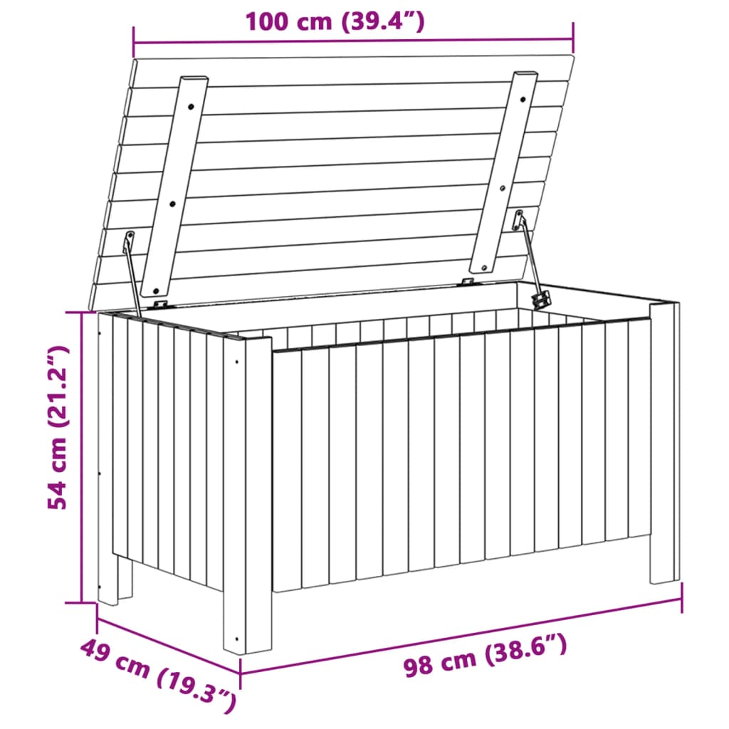 vidaXL Boîte de rangement avec couvercle RANA blanc bois massif de pin