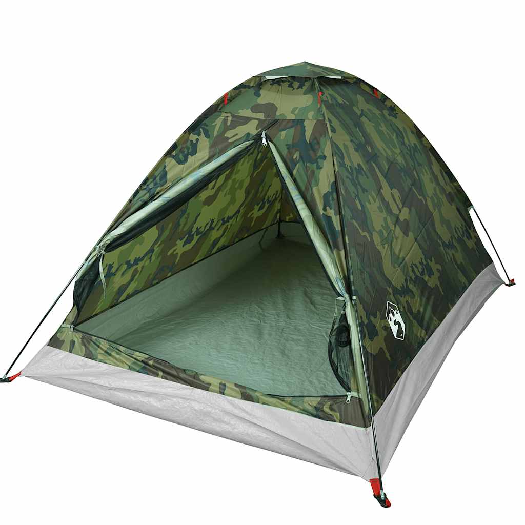 vidaXL Tente de camping à dôme 2 personnes camouflage imperméable