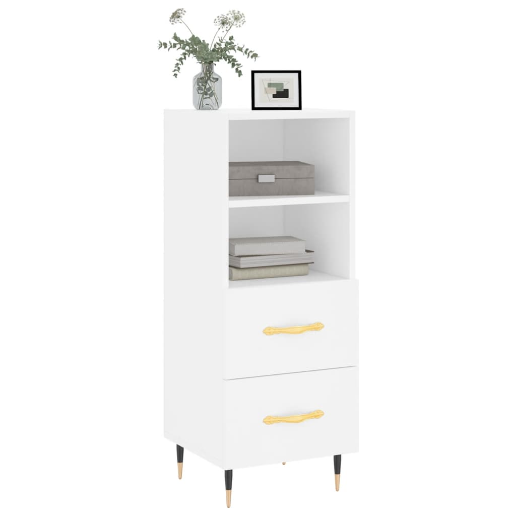 vidaXL Buffet blanc 34,5x34x90 cm bois d'ingénierie