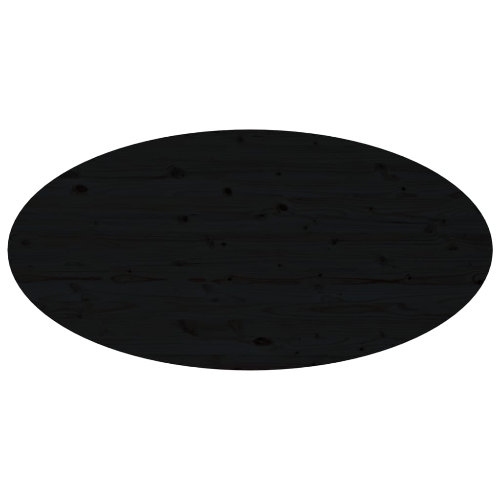 vidaXL Table basse Noir 110x55x45 cm Bois massif de pin