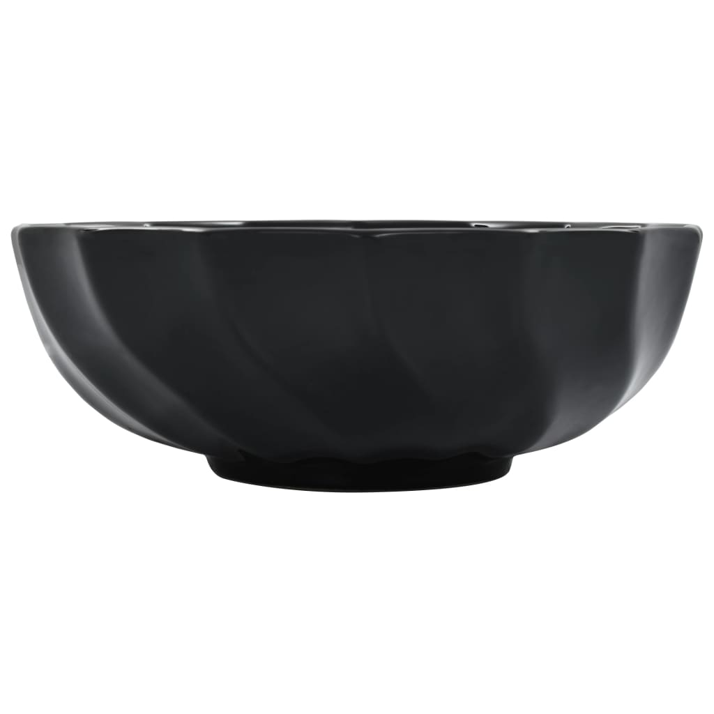 vidaXL Lavabo 46x17 cm Céramique Noir