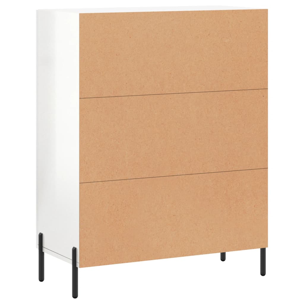 vidaXL Buffet Blanc brillant 69,5x34x90 cm Bois d'ingénierie