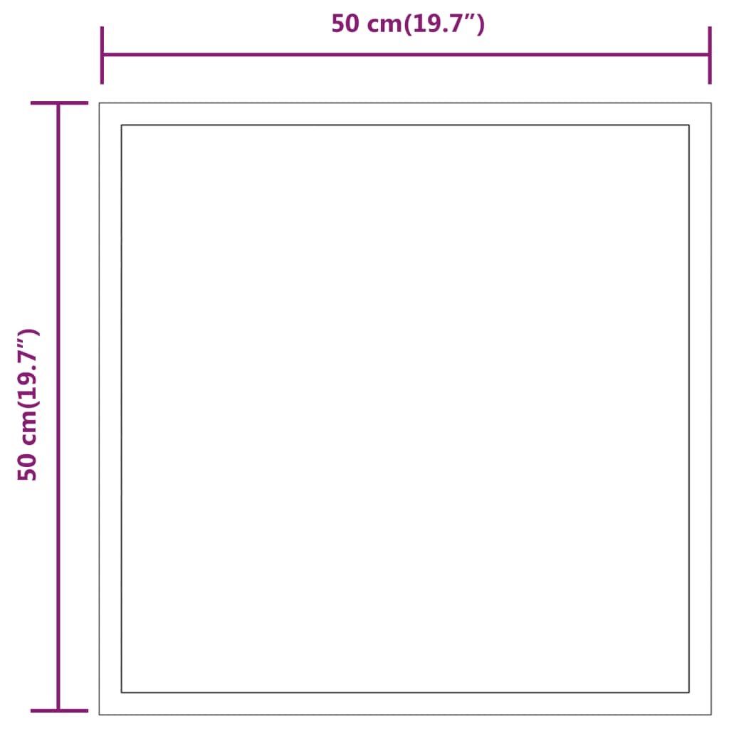 vidaXL Miroir de salle de bain à LED 50x50 cm