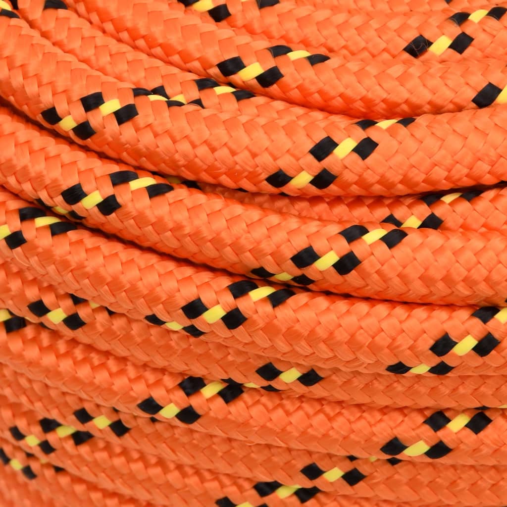 vidaXL Corde de bateau Orange 16 mm 100 m Polypropylène