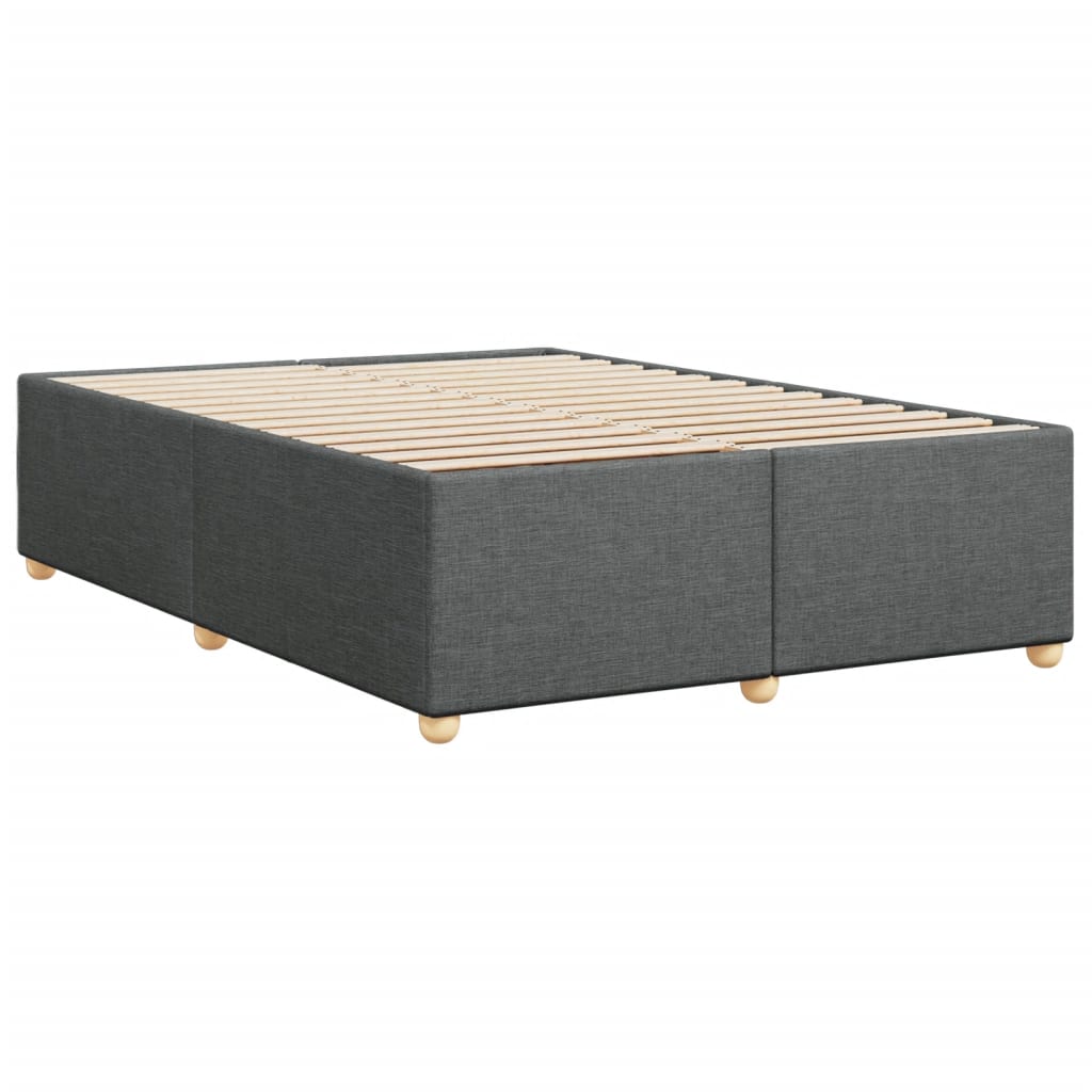 vidaXL Cadre de lit sans matelas gris foncé 140x200 cm tissu