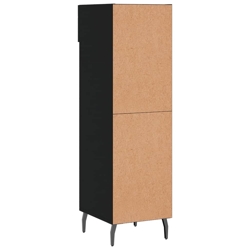 vidaXL Armoire à chaussures noir 30x35x105 cm bois d'ingénierie