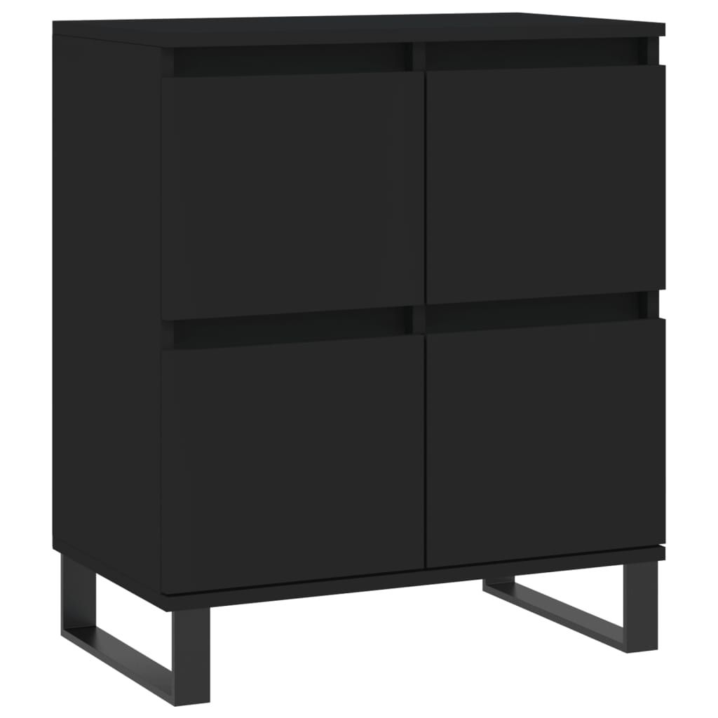 vidaXL Buffets 2 pcs noir bois d'ingénierie