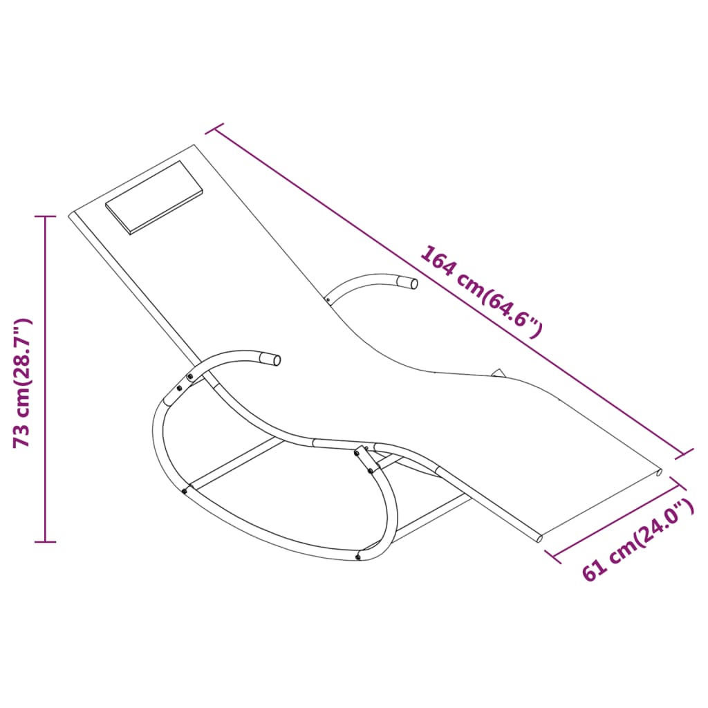 vidaXL Chaises longues à bascule lot de 2 Vert Acier et textilène