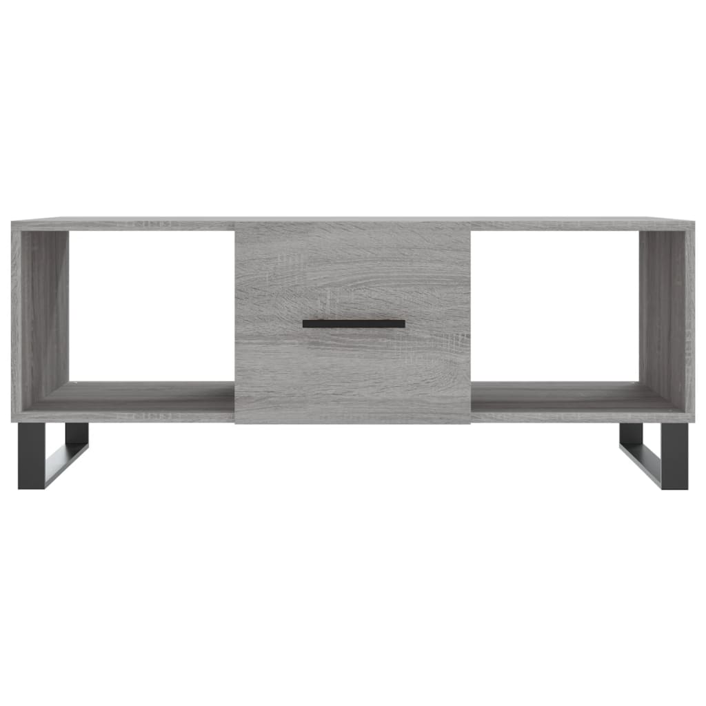 vidaXL Table basse sonoma gris 102x50x40 cm bois d'ingénierie