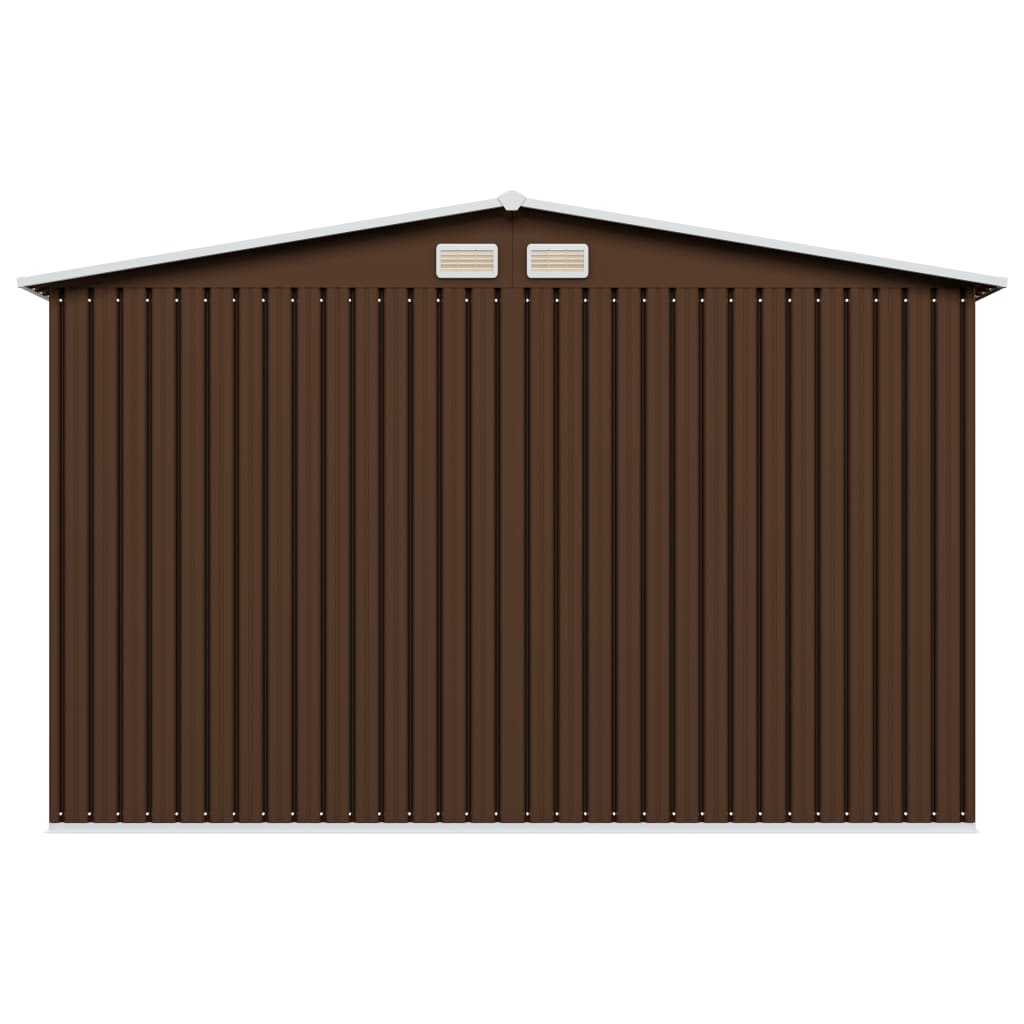 vidaXL Abri de stockage pour jardin Marron 257x205x178 cm Acier