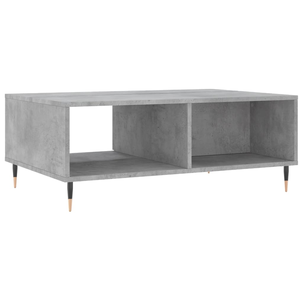 vidaXL Table basse gris béton 90x60x35 cm bois d'ingénierie