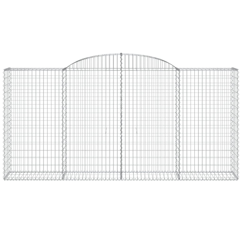 vidaXL Panier de gabions arqué 300x50x140/160 cm Fer galvanisé