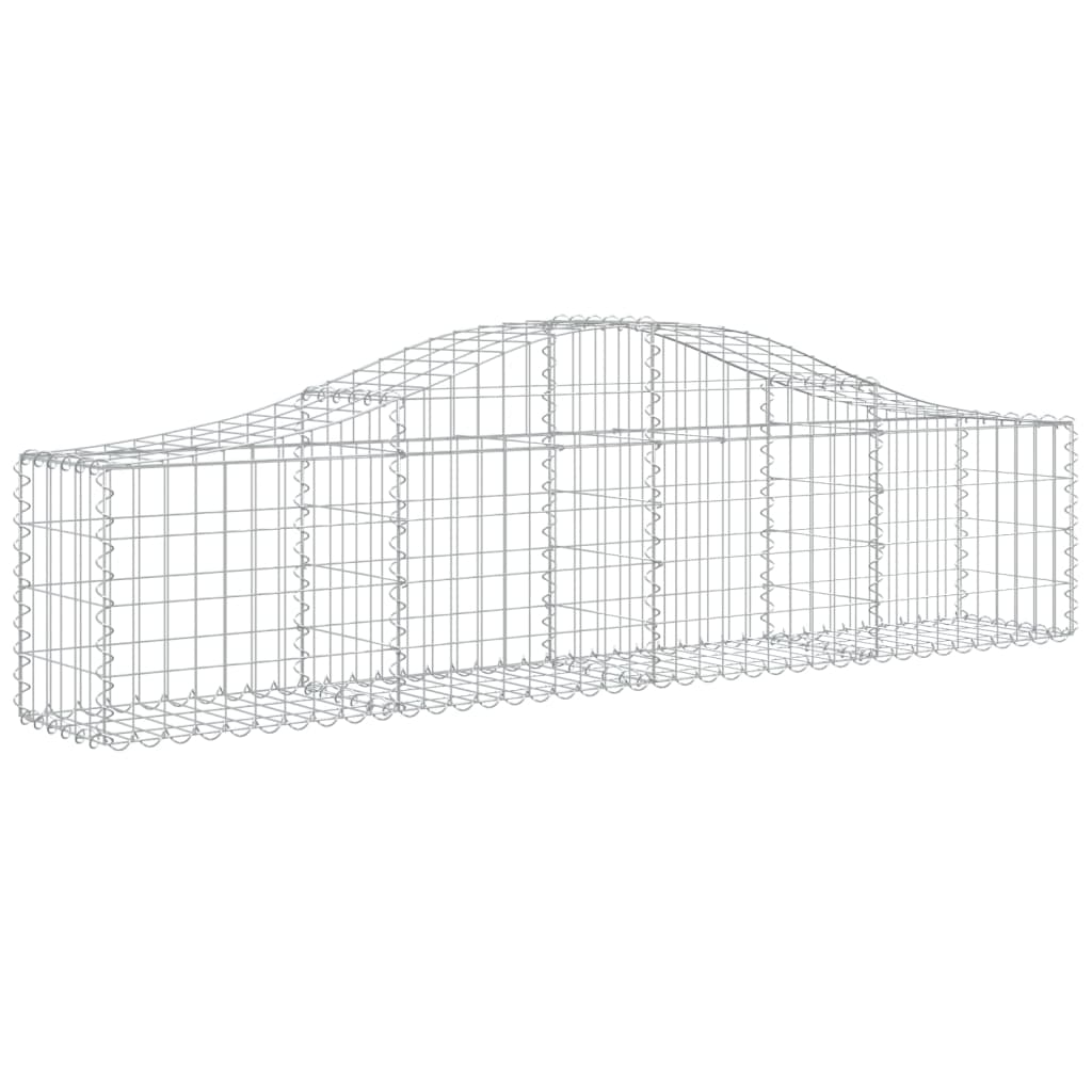 vidaXL Paniers à gabions arqués 30 pcs 200x30x40/60 cm Fer galvanisé