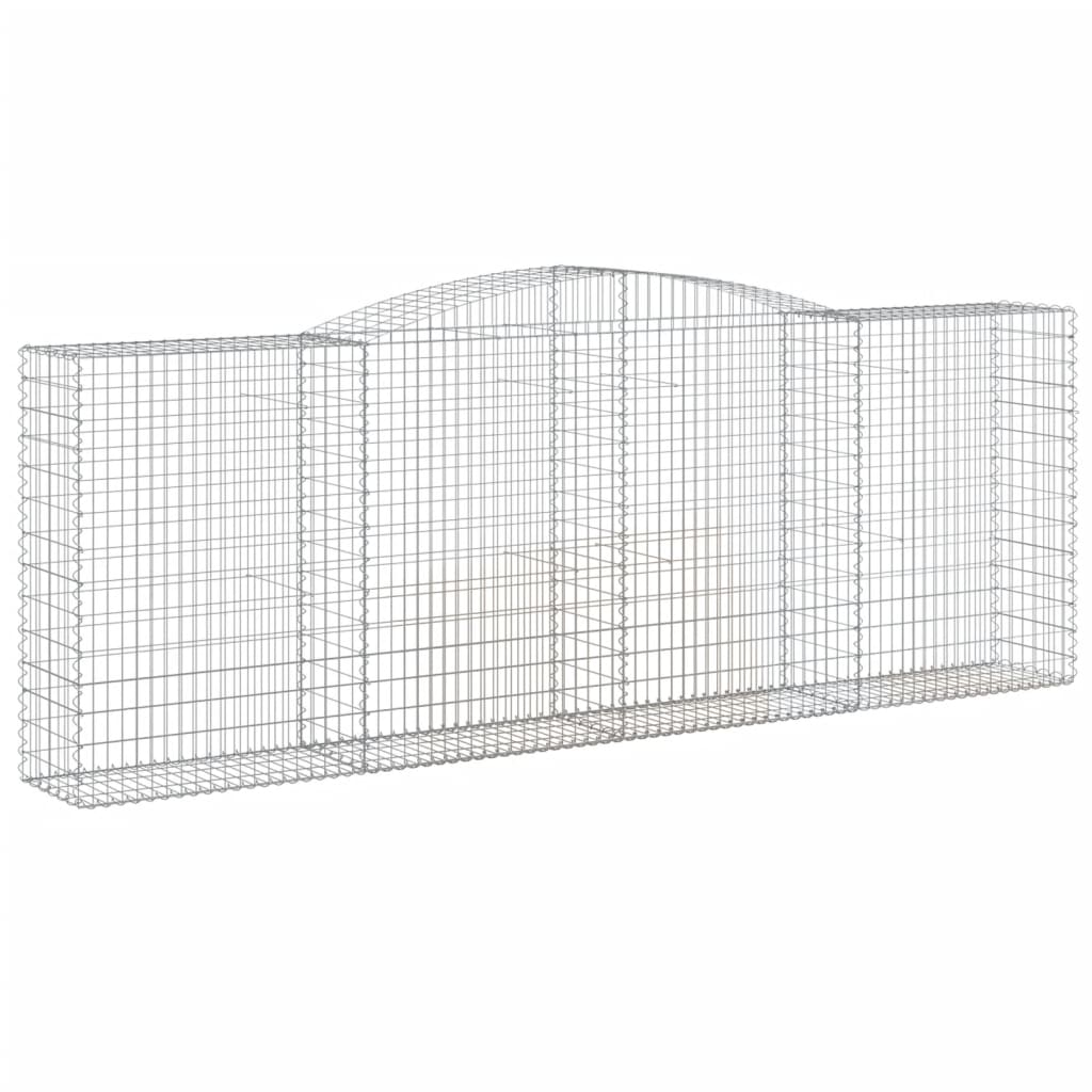 vidaXL Panier de gabions arqué 400x50x140/160 cm Fer galvanisé