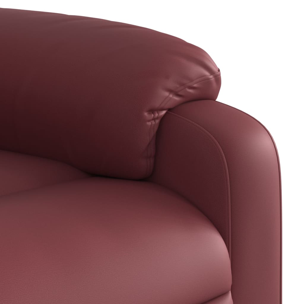 vidaXL Fauteuil de massage inclinable Rouge bordeaux Similicuir